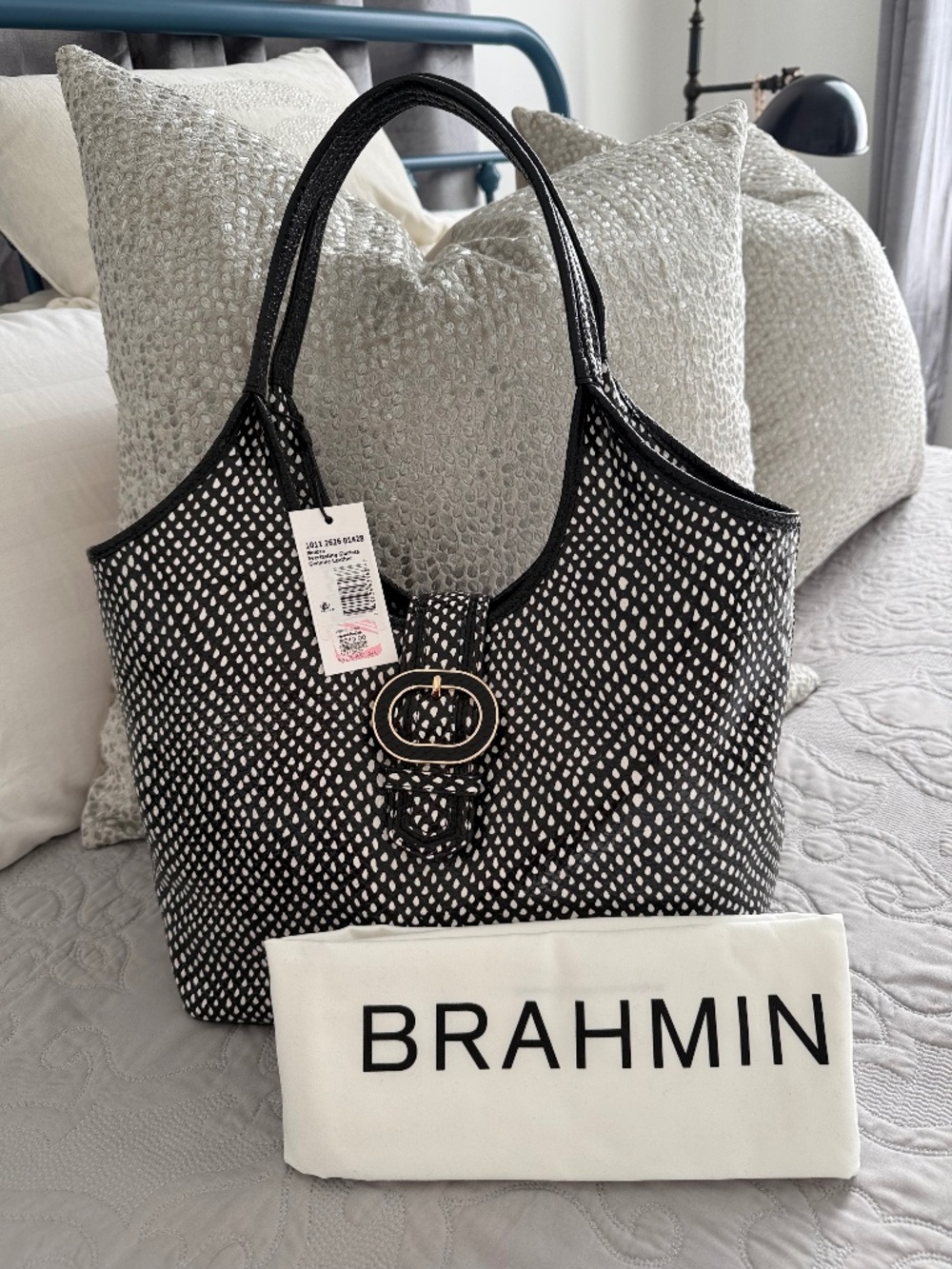 Brahmin Melora bag in Black and White - "Everlasting Glorieta" NWT